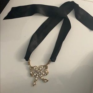 Betsey Johnson Statement Ribbon Necklace